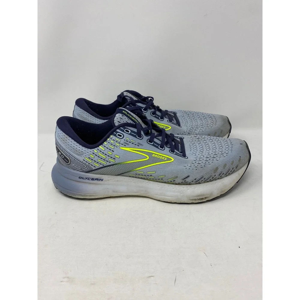 Brooks Glycerin 20 Mens Running Shoes Blue Grey Yellow 1203691B416 Size 11